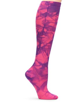 Pink Tie-Dye Nurse Mates Compression Socks